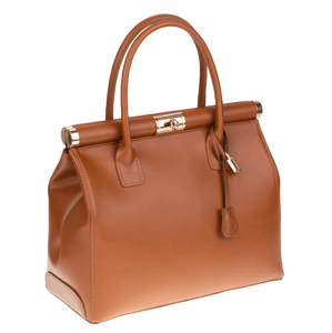 Talianská kožená kabelka Laureta Camel Lisciare