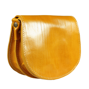 Žltá kožená kabelka Mina Gialla z Talianska