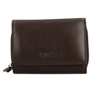 Dámska kožená peňaženka Lagen Stelna - tmavo hnedá