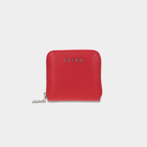 Malá zipová peněženka ELEGA červená/stříbro