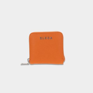 Malá zipová peněženka ELEGA oranžová/stříbro